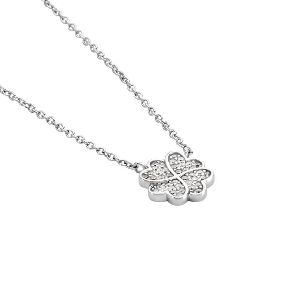 Collier Ottilie Argent Blanc Oxyde De Zirconium