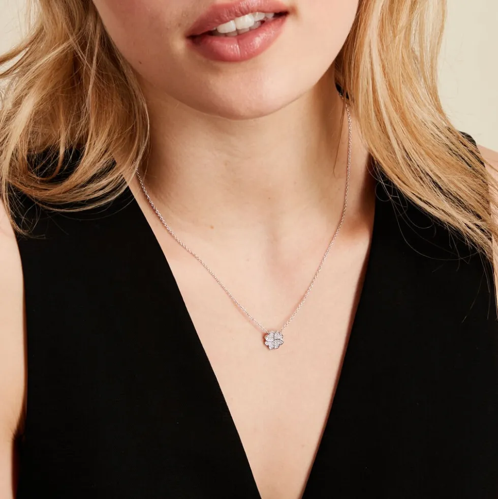 Collier Ottilie Argent Blanc Oxyde De Zirconium