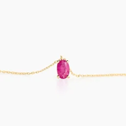 Collier Ovale Or Jaune Rubis