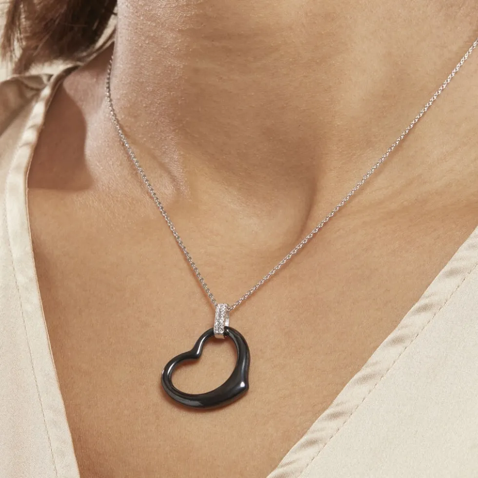 Collier Pam Argent Blanc Céramique Et Oxyde De Zirconium