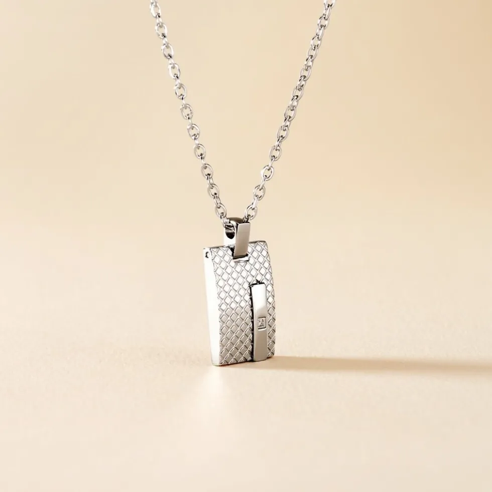 Collier Phebus Him Acier Blanc Diamant