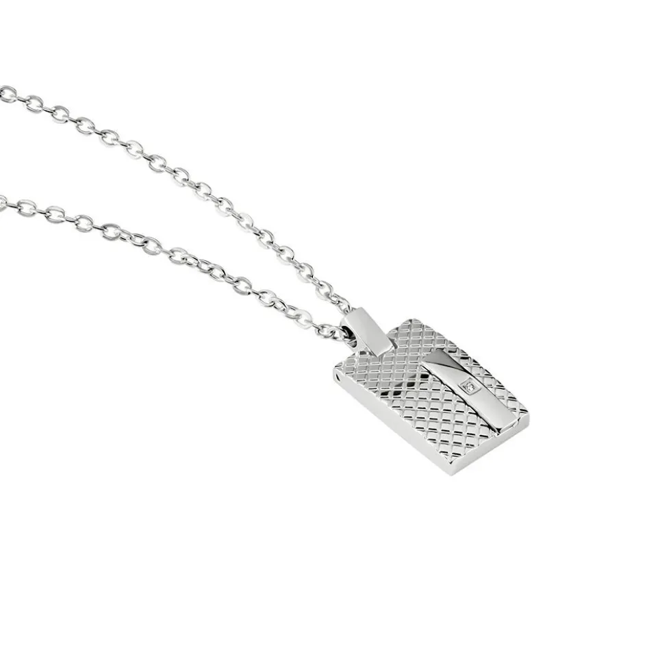Collier Phebus Him Acier Blanc Diamant