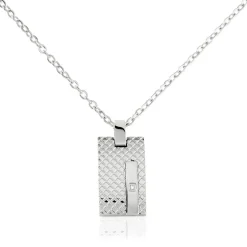 Collier Phebus Him Acier Blanc Diamant