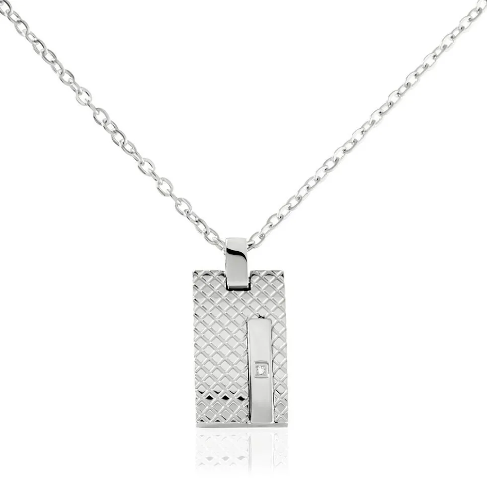 Collier Phebus Him Acier Blanc Diamant