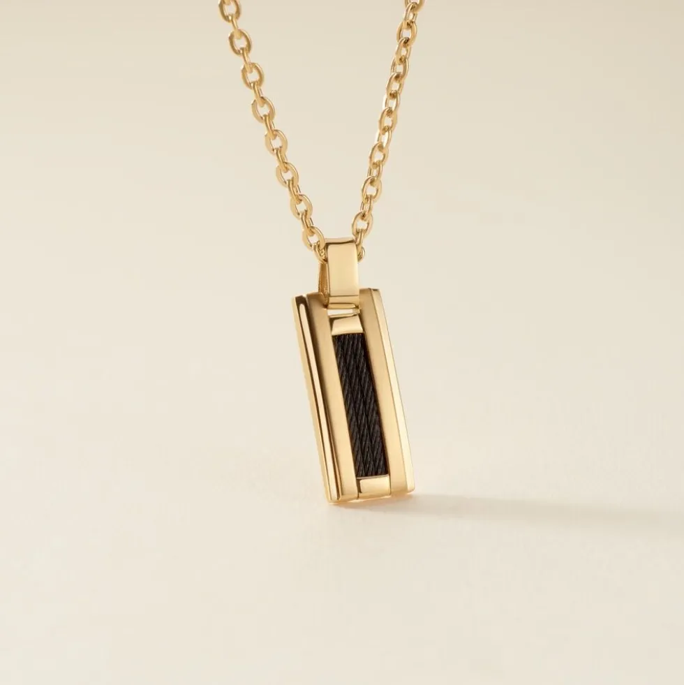 Collier Phebus Him Acier Jaune