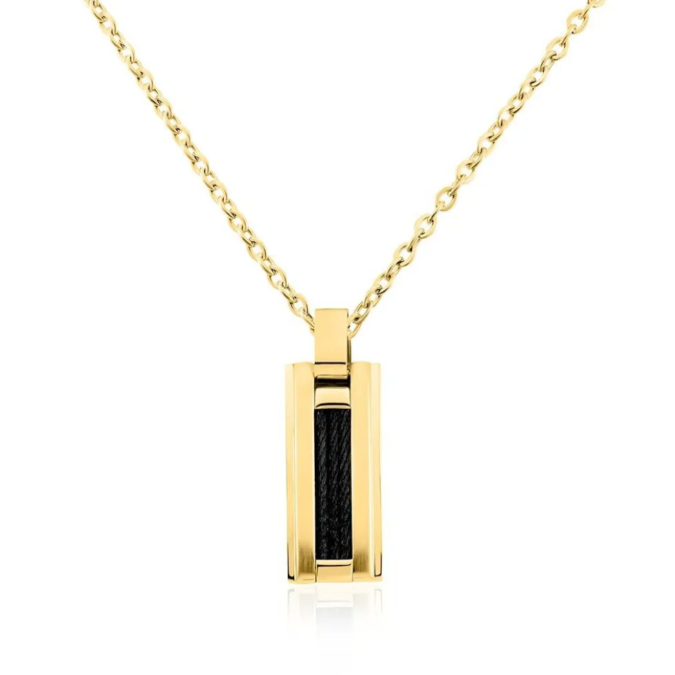 Collier Phebus Him Acier Jaune