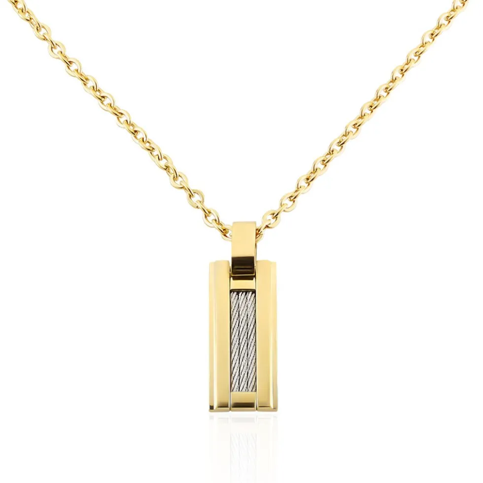 Collier Phebus Him Classique Acier Jaune