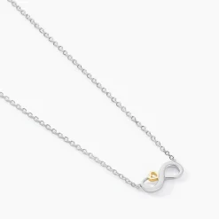Collier Phedra Or Jaune Argent Blanc