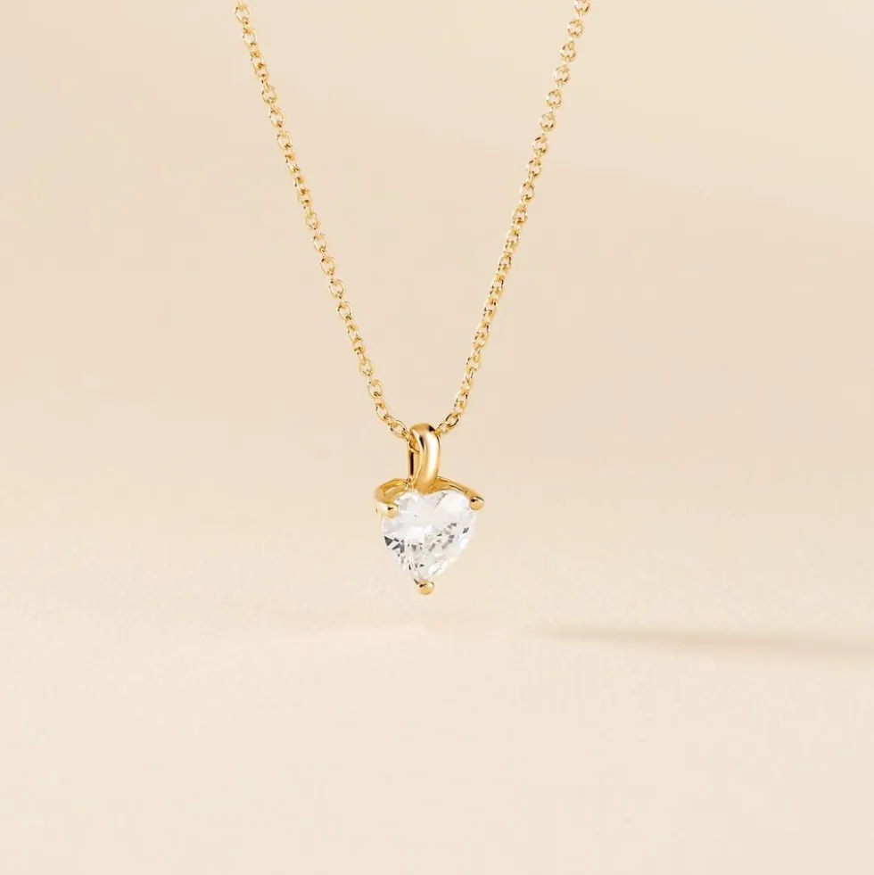 Collier Plaqué Or Caner Oxydes De Zirconium