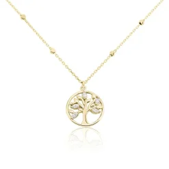 Collier Plaqué Or Heribald Oxydes De Zirconium