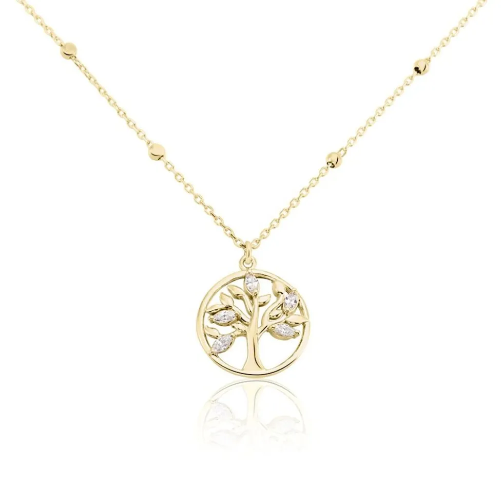 Collier Plaqué Or Heribald Oxydes De Zirconium