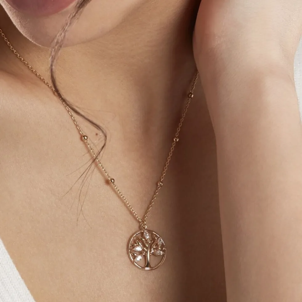 Collier Plaqué Or Heribald Oxydes De Zirconium