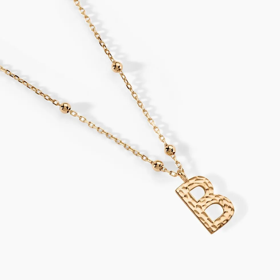 Collier Plaqué Or Jaune Lettra