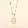 Collier Plaqué Or Jaune Lettra