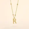 Collier Plaqué Or Jaune Lettra