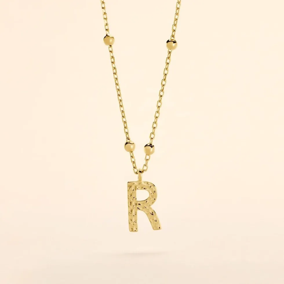 Collier Plaqué Or Jaune Lettra