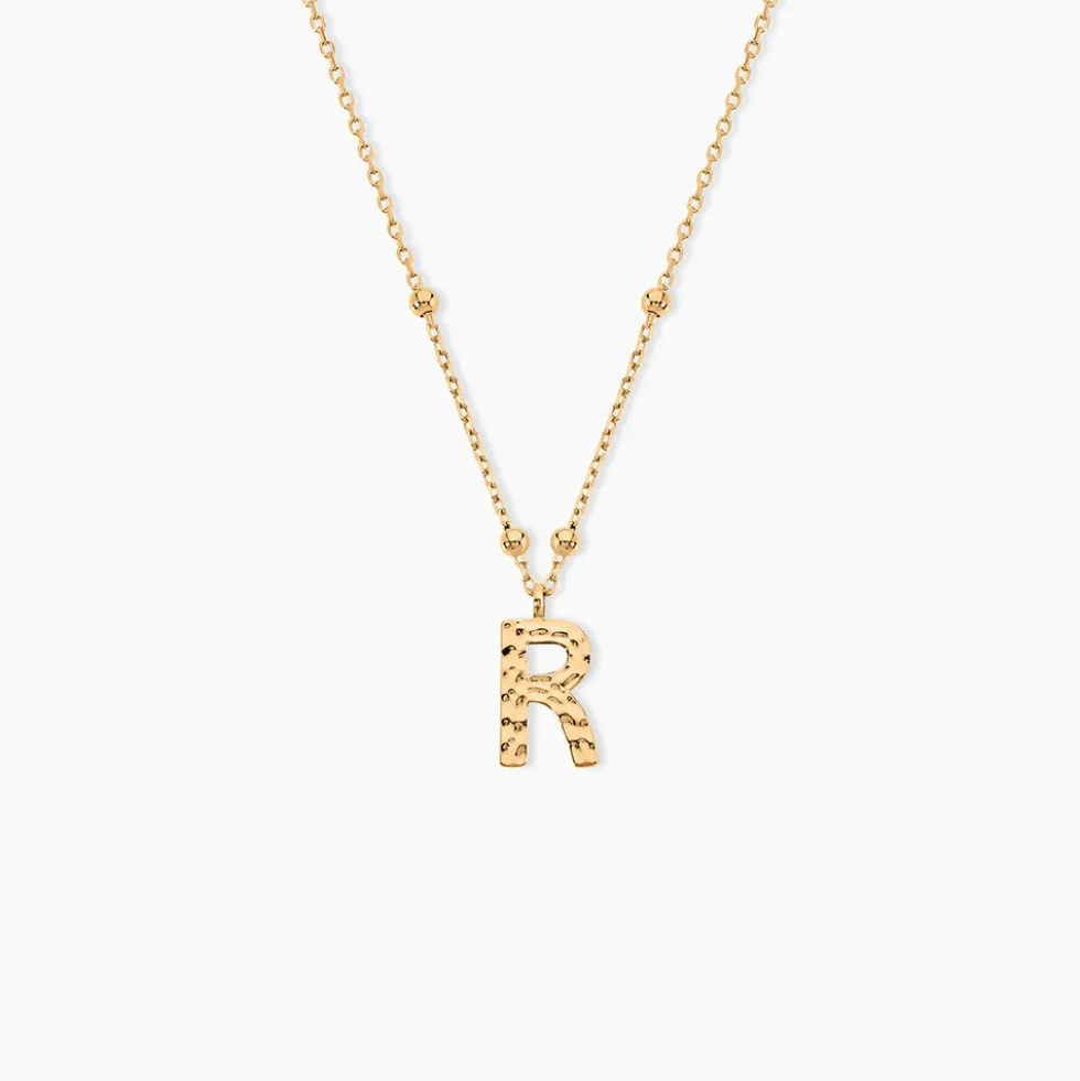 Collier Plaqué Or Jaune Lettra