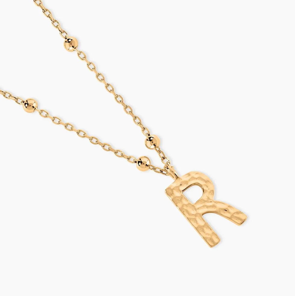 Collier Plaqué Or Jaune Lettra