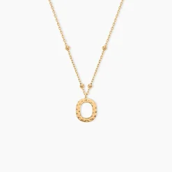 Collier Plaqué Or Jaune Lettra