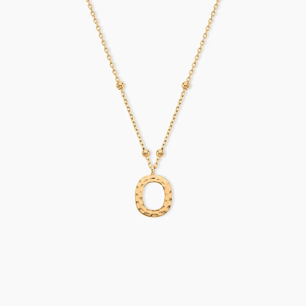 Collier Plaqué Or Jaune Lettra