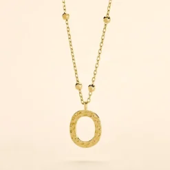 Collier Plaqué Or Jaune Lettra