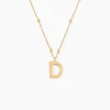 Collier Plaqué Or Jaune Lettra