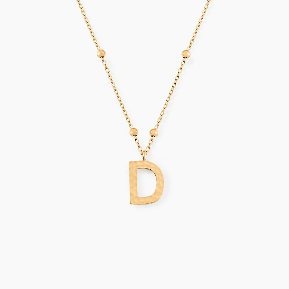 Collier Plaqué Or Jaune Lettra