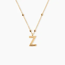 Collier Plaqué Or Jaune Lettra