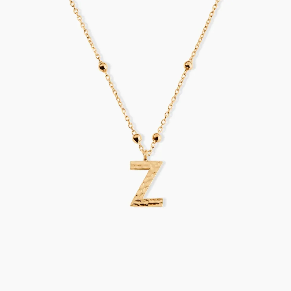 Collier Plaqué Or Jaune Lettra