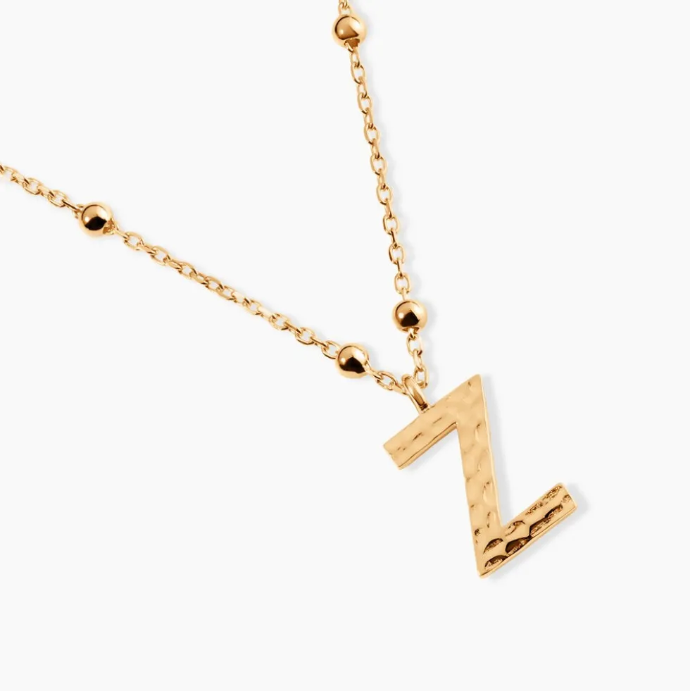 Collier Plaqué Or Jaune Lettra