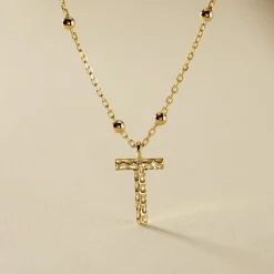 Collier Plaqué Or Jaune Lettra