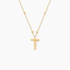Collier Plaqué Or Jaune Lettra