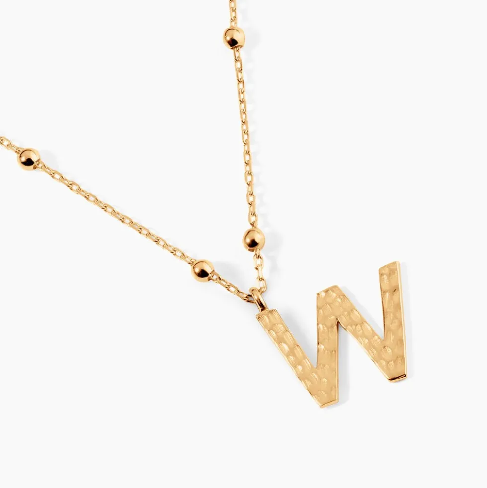 Collier Plaqué Or Jaune Lettra