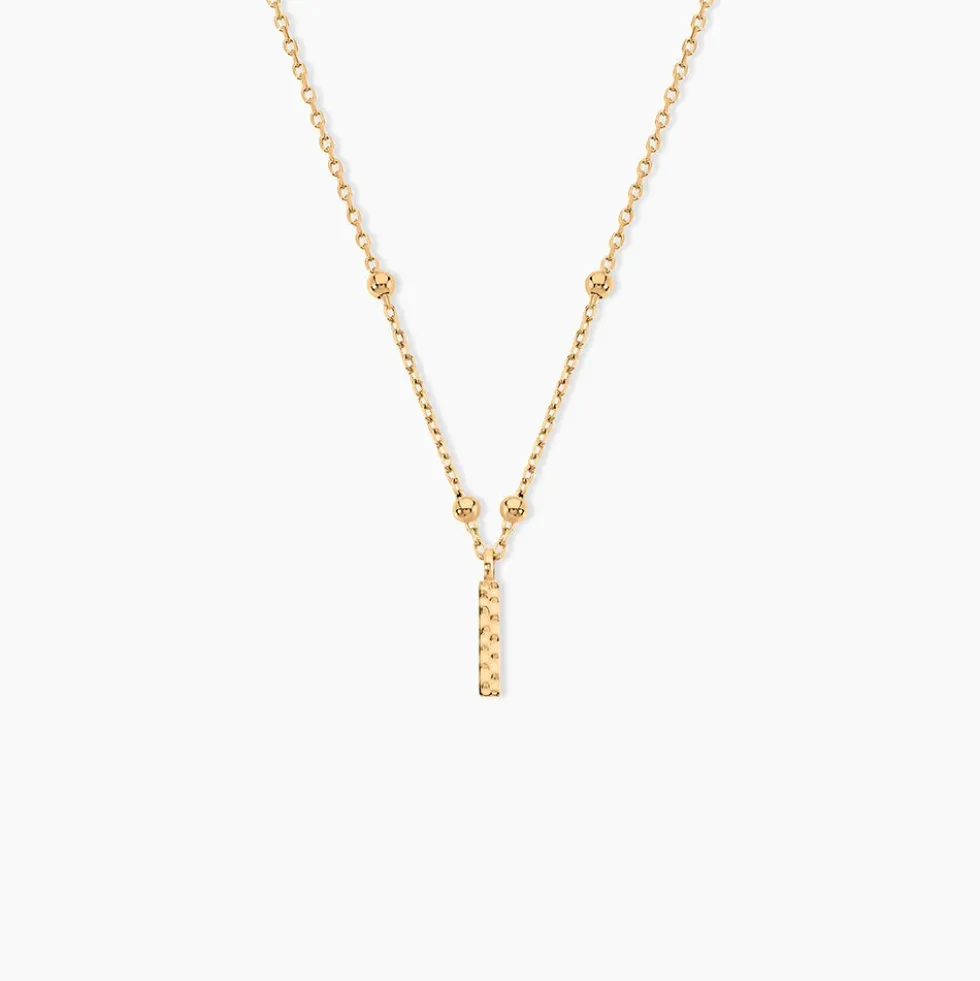 Collier Plaqué Or Jaune Lettra