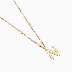 Collier Plaqué Or Jaune Lettra