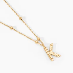 Collier Plaqué Or Jaune Lettra