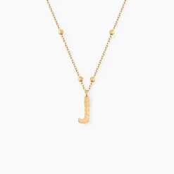 Collier Plaqué Or Jaune Lettra