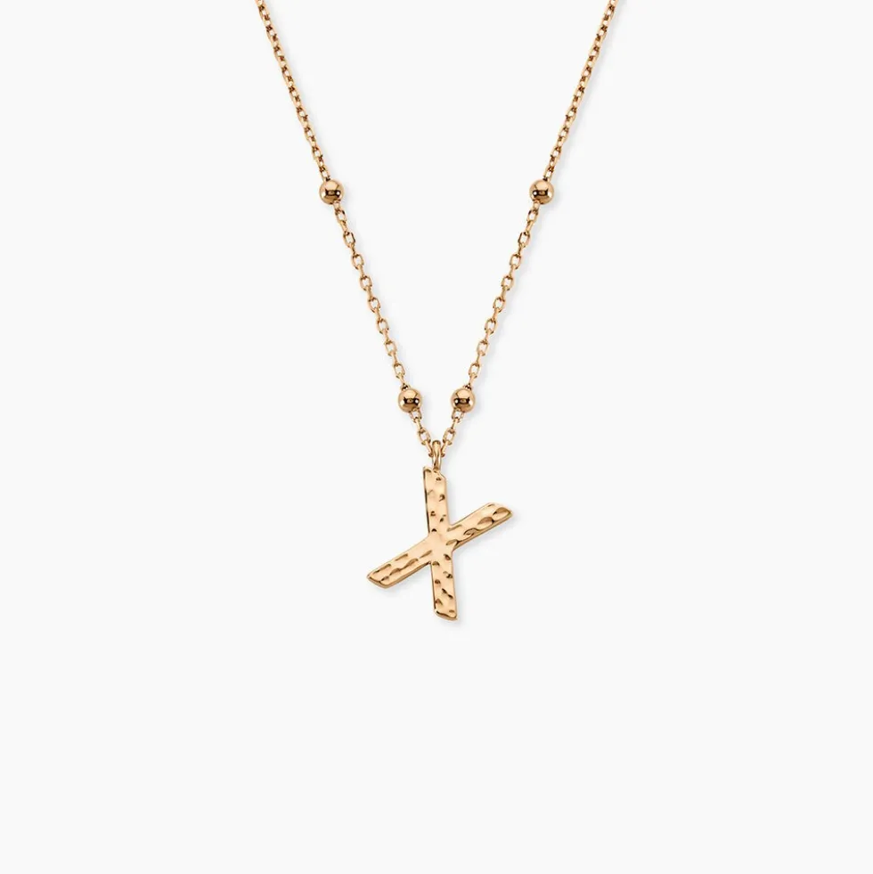Collier Plaqué Or Jaune Lettra
