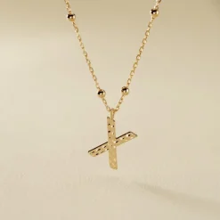 Collier Plaqué Or Jaune Lettra