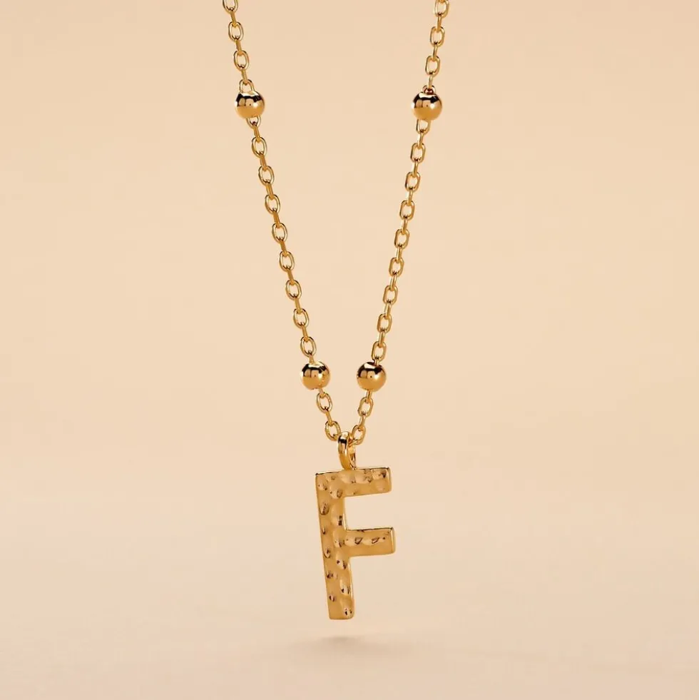 Collier Plaqué Or Jaune Lettra