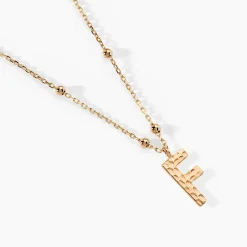 Collier Plaqué Or Jaune Lettra