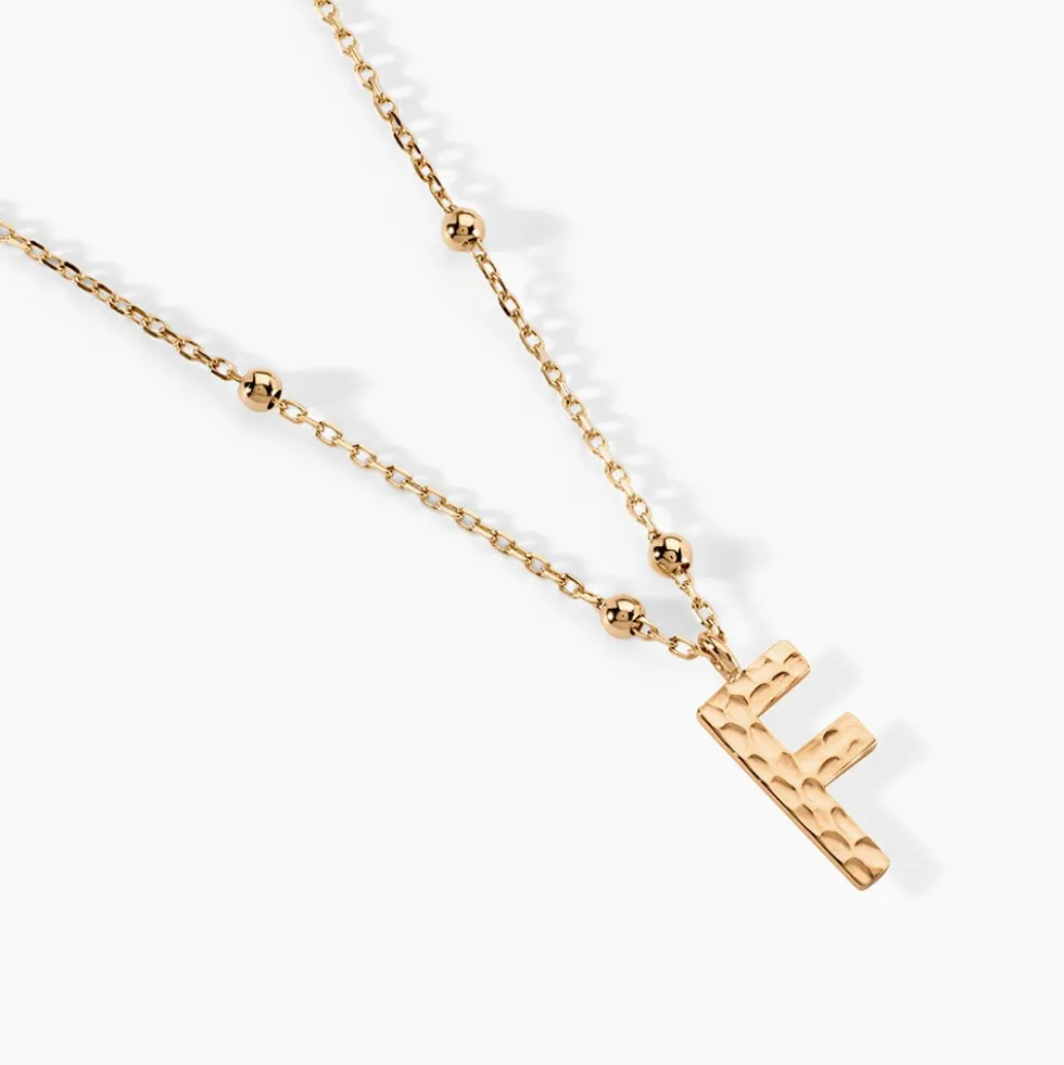 Collier Plaqué Or Jaune Lettra