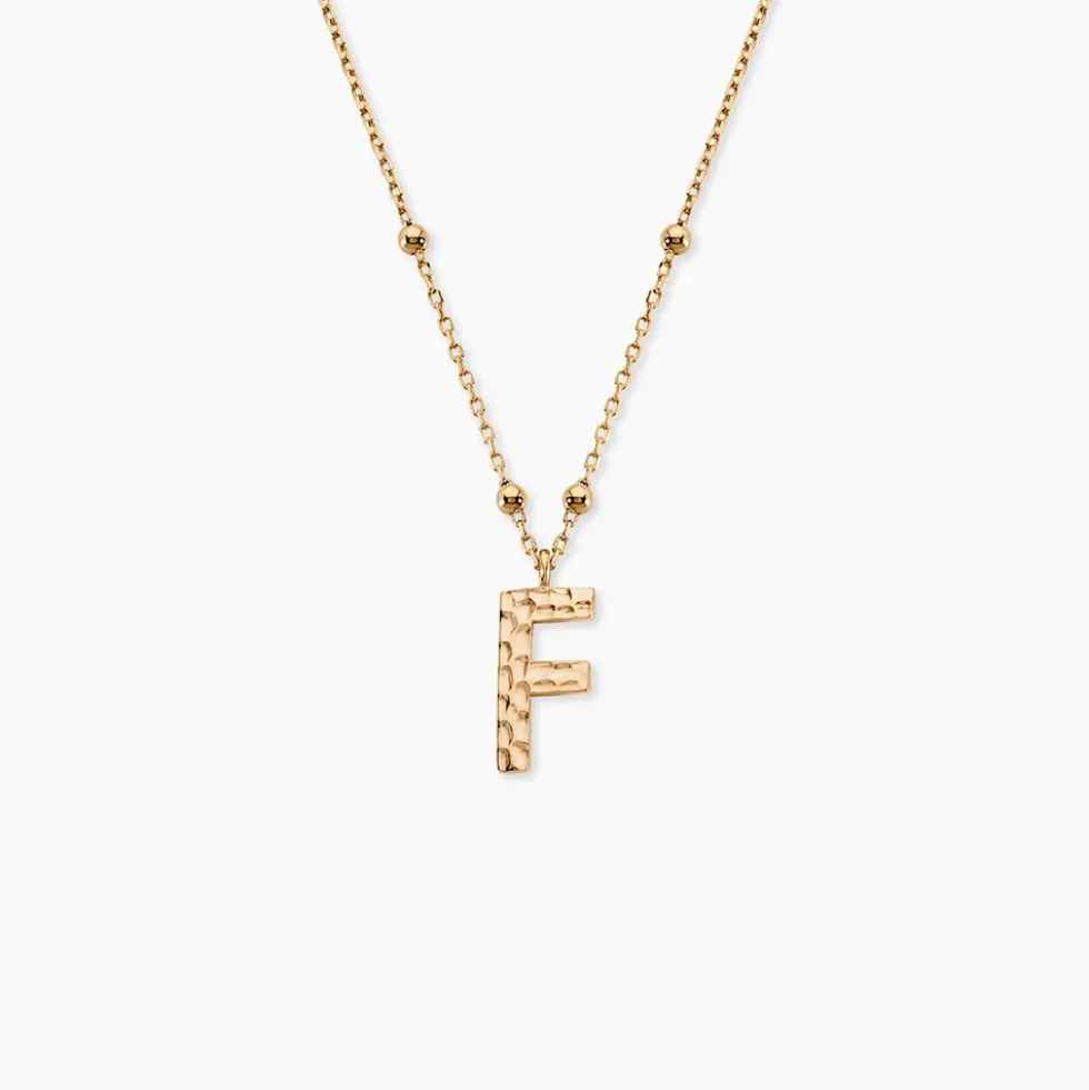 Collier Plaqué Or Jaune Lettra
