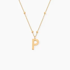 Collier Plaqué Or Jaune Lettra