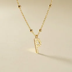 Collier Plaqué Or Jaune Lettra