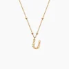 Collier Plaqué Or Jaune Lettra