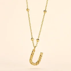Collier Plaqué Or Jaune Lettra