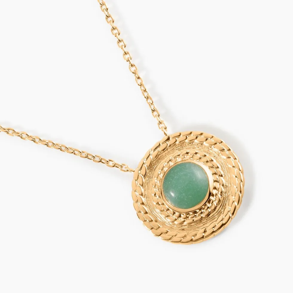 Collier Plaqué Or Jaune Marcia Aventurine
