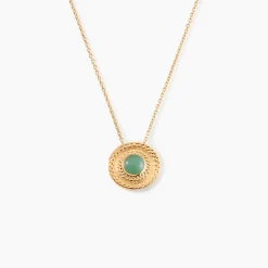 Collier Plaqué Or Jaune Marcia Aventurine