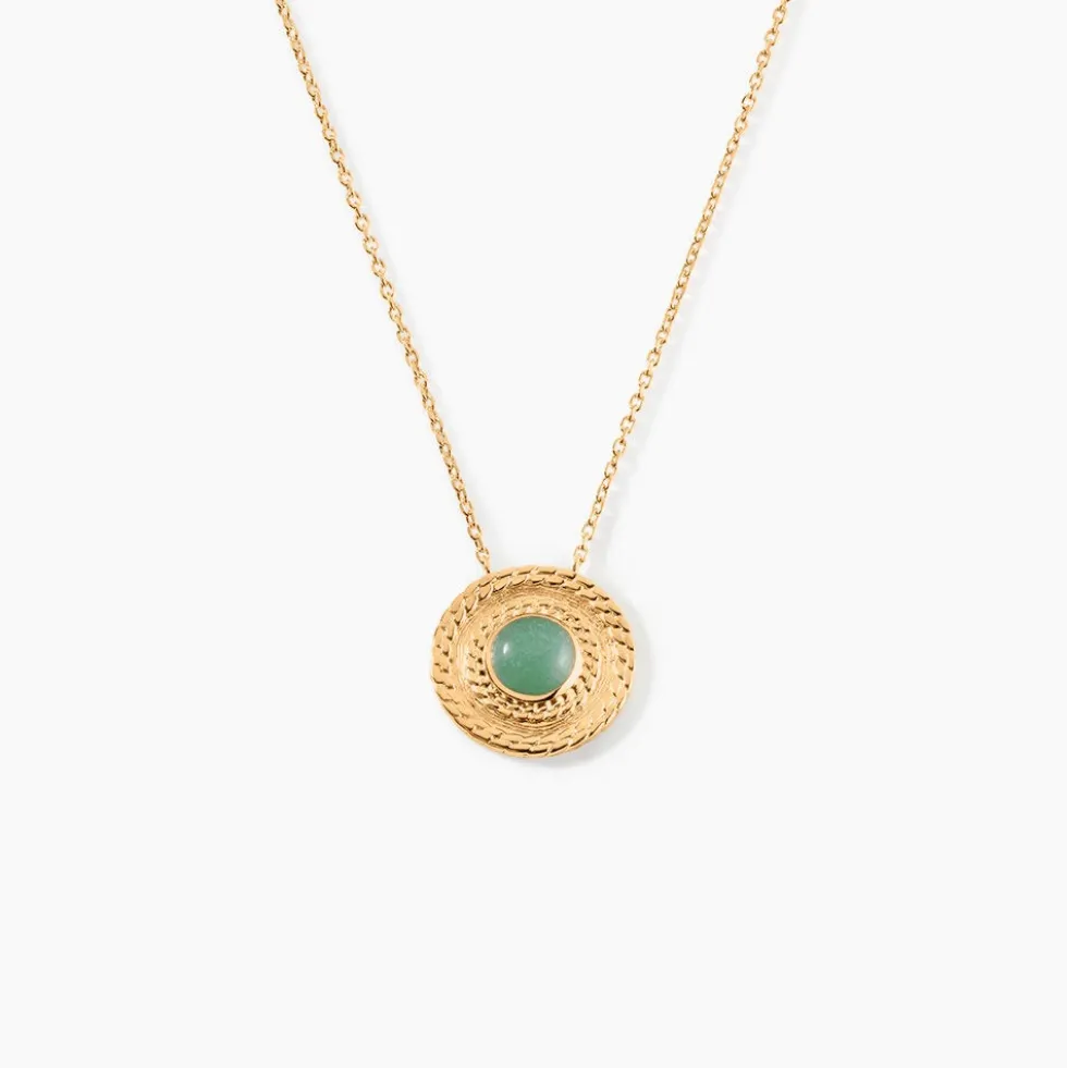 Collier Plaqué Or Jaune Marcia Aventurine